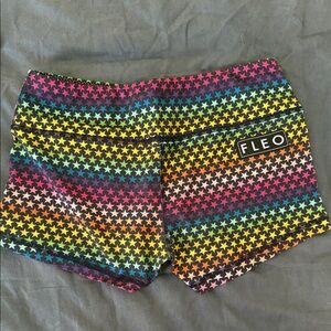 Fleo Women's Rainbow Star Athletic Shorts